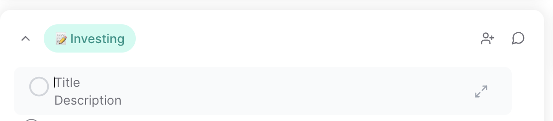Inline task creation